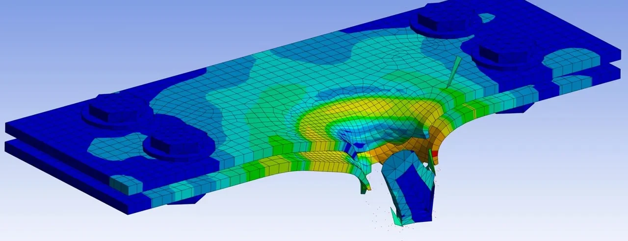 Oblique Impact on a Bolted Armor Plate