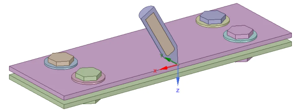 3D CAD model from the supplied oblique impact report